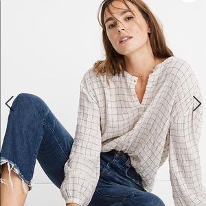 Madewell- meadow shirt in windowpane